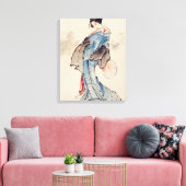 Vrouw, portret met volledige lengte canvas afdruk (Insitu (Woonkamer))