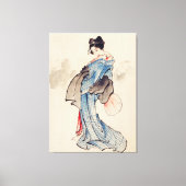 Vrouw, portret met volledige lengte canvas afdruk (Voorkant)