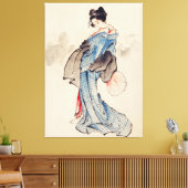 Vrouw, portret met volledige lengte canvas afdruk (Insitu (Woonkamer))