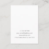 Vrouw Portret Oorbel Houder Display Kaart Visitekaartje (Achterkant)