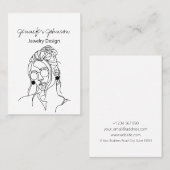 Vrouw Portret Oorbel Houder Display Kaart Visitekaartje (Voorkant / Achterkant)