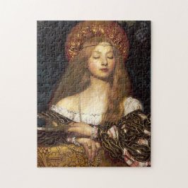Vrouw portret pre-Raphaelite Fine Art schilderen Legpuzzel