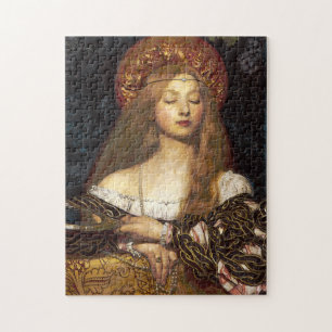 Vrouw portret pre-Raphaelite Fine Art schilderen Legpuzzel