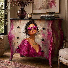 Vrouw Portret Roze Zonnebril Glamour Tissuepapier