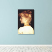 Vrouw Portret Van Achter (door Frederic Leighton) Canvas Afdruk (Insitu (Houten vloer))