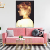 Vrouw Portret Van Achter (door Frederic Leighton) Canvas Afdruk (Insitu (Woonkamer))