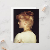 Vrouw Portret Van Achter (door Frederic Leighton) Kaart (Voorkant / Achterkant in situ)