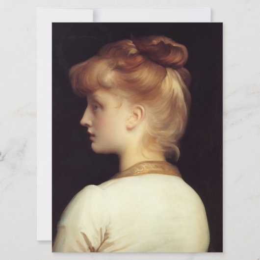 Vrouw Portret Van Achter (door Frederic Leighton) Kaart (Voorkant)