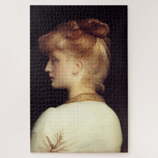 Vrouw Portret Van Achter (door Frederic Leighton) Legpuzzel (Verticaal)
