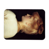 Vrouw Portret Van Achter (door Frederic Leighton) Magneet (Horizontaal)