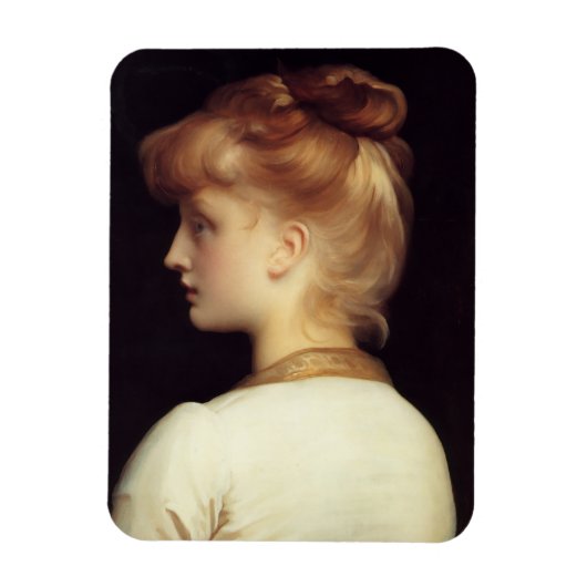 Vrouw Portret Van Achter (door Frederic Leighton) Magneet (Verticaal)