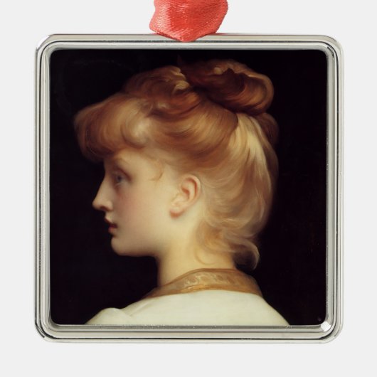 Vrouw Portret Van Achter (door Frederic Leighton) Metalen Ornament (Voorkant)