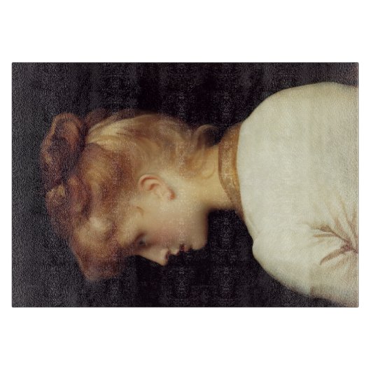 Vrouw Portret Van Achter (door Frederic Leighton) Snijplank (Voorkant)