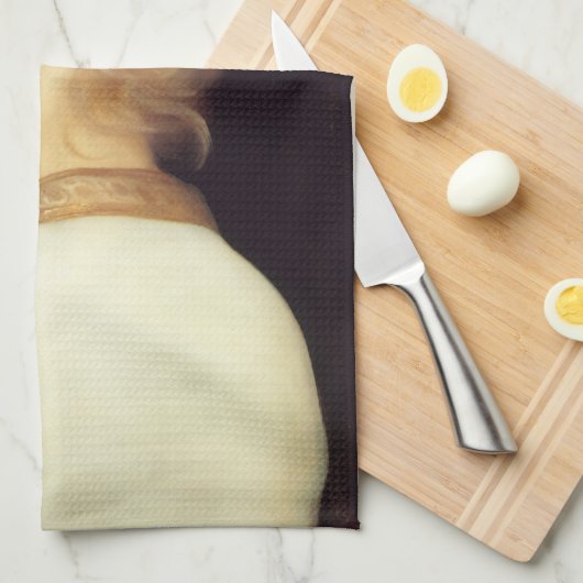 Vrouw Portret Van Achter (door Frederic Leighton) Theedoek (Quarter Fold)