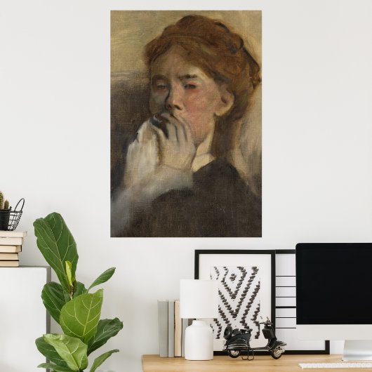  Vrouw Portretkunst Poster (Thuiskantoor)