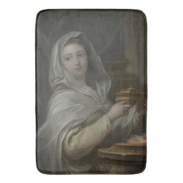 Vrouw portretteerde als een Vestal Maagd (oud Rome Badmat