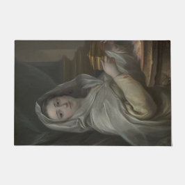 Vrouw portretteerde als een Vestal Maagd (oud Rome Deurmat