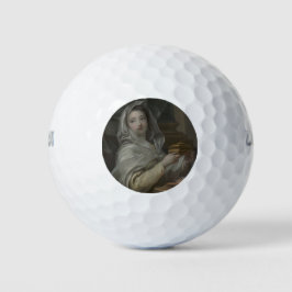 Vrouw portretteerde als een Vestal Maagd (oud Rome Golfballen