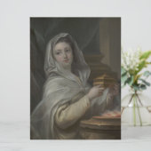 Vrouw portretteerde als een Vestal Maagd (oud Rome Kaart (Staand voorkant)