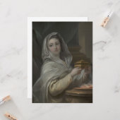 Vrouw portretteerde als een Vestal Maagd (oud Rome Kaart (Voorkant / Achterkant in situ)