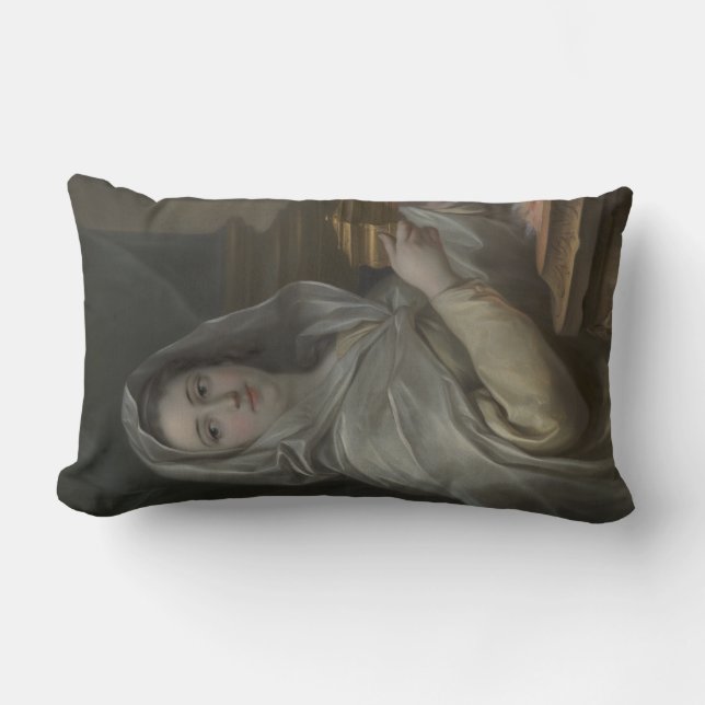 Vrouw portretteerde als een Vestal Maagd (oud Rome Kussen (Voorkant)