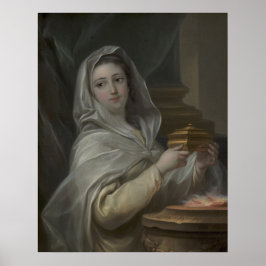 Vrouw portretteerde als een Vestal Maagd (oud Rome Poster