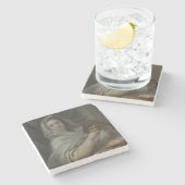 Vrouw portretteerde als een Vestal Maagd (oud Rome Stenen Onderzetter (Zijkant)