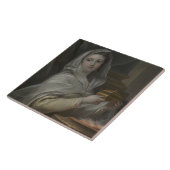 Vrouw portretteerde als een Vestal Maagd (oud Rome Tegeltje (Zijkant)