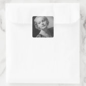 Vrouw Posing 2 Vierkante Sticker (Tas)