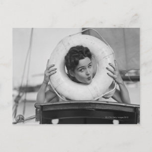 Vrouw Posing 3 Briefkaart