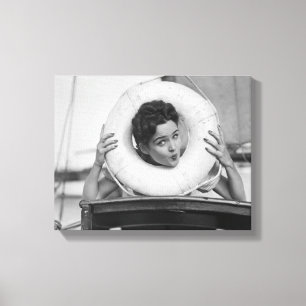 Vrouw Posing 3 Canvas Afdruk