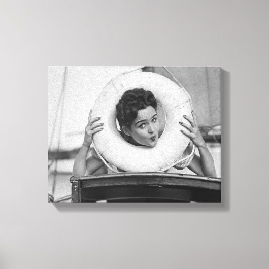 Vrouw Posing 3 Canvas Afdruk (Voorkant)