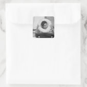 Vrouw Posing 3 Vierkante Sticker (Tas)