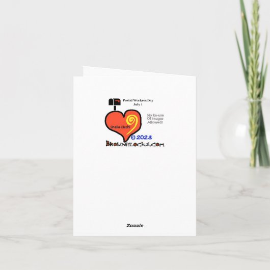 Vrouw Postal Worker Hartelijk dank Kaart (Achterkant)