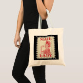 Vrouw Postal Worker Mail Lady Stamp Tote Bag (Voorkant (product))
