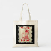 Vrouw Postal Worker Mail Lady Stamp Tote Bag (Achterkant)