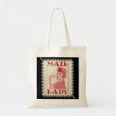 Vrouw Postal Worker Mail Lady Stamp Tote Bag (Voorkant)