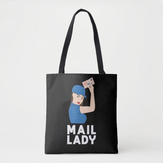 Vrouw Postal Worker Mail Lady Strong Women Tote Bag (Voorkant)