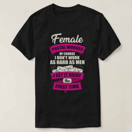 Vrouw Postarbeider Postgirl Gift T-shirt (Design voorkant)