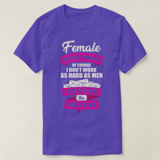 Vrouw Postarbeider Postgirl Gift T-shirt (Design voorkant)