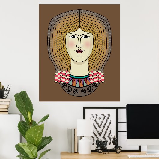 Vrouw Poster (Thuiskantoor)