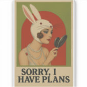  vrouw poster sticker (Voorkant)