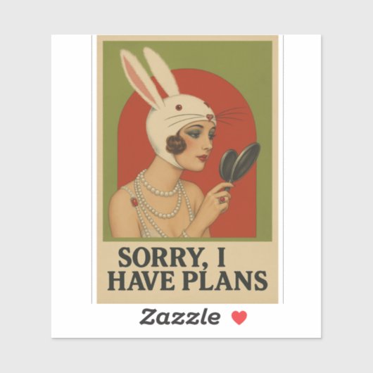  vrouw poster sticker (Vel)