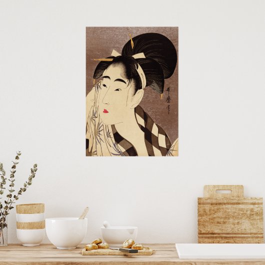 Vrouw Poster van zweten (Keuken)