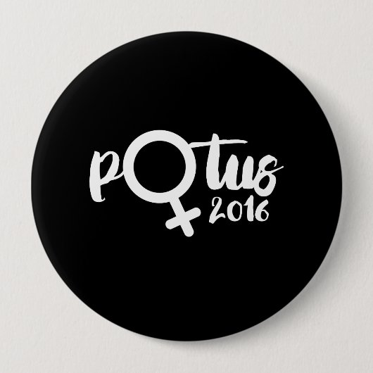 VROUW POTUS 2016 — Poster voor kalligrafie — Verki Ronde Button 4,0 Cm (Voorkant)