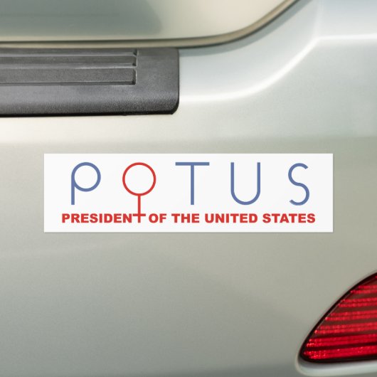 Vrouw POTUS-bumper, mevrouw President vrouw Bumpersticker (Op auto)