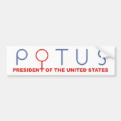 Vrouw POTUS-bumper, mevrouw President vrouw Bumpersticker (Voorkant)