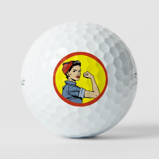 Vrouw Power Titleist Pro V1 Golf Balls Golfballen (Voorkant)