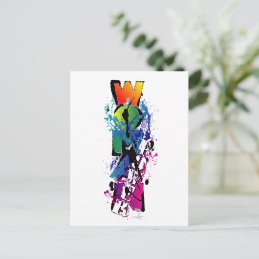 Vrouw Power Worn Proud Briefkaart (Staand voorkant)