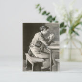 Vrouw Praying, Vincent van Gogh Briefkaart (Staand voorkant)